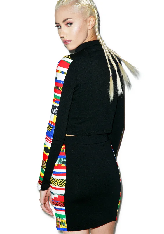 Women's Contemporary Apparel Flash Sale, Don'T Miss World Panel Mini Skirt