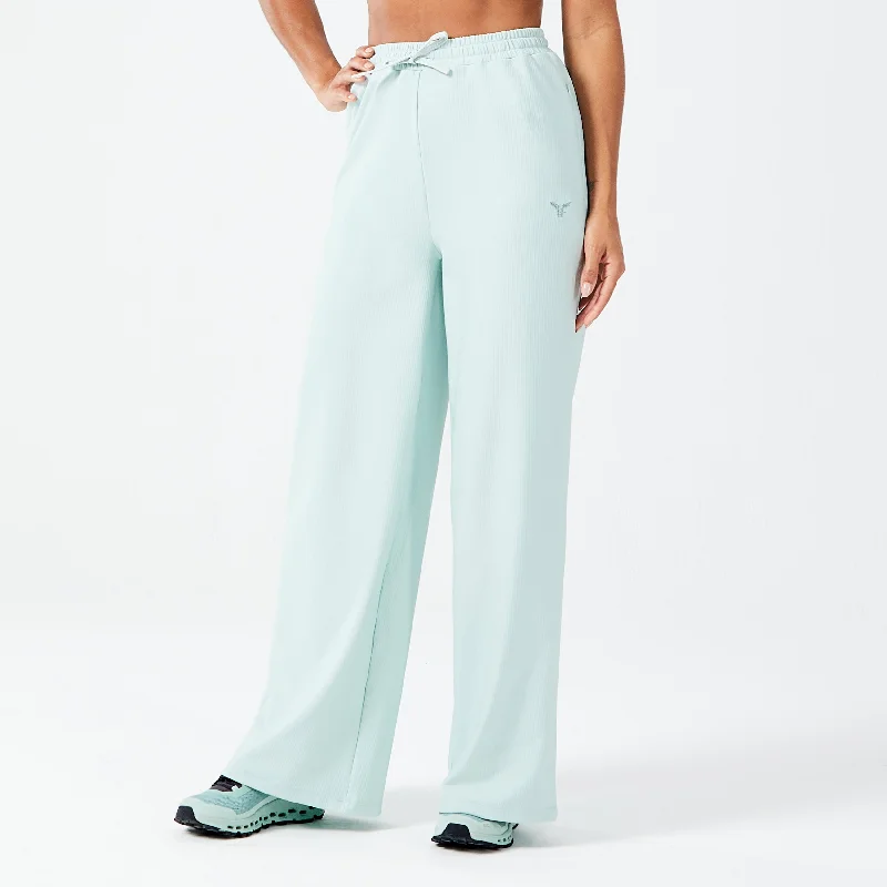 Women's Clothes For Outdoor Events Chic & Modern Sales Ribbed Wide Leg Pants - Surf Spray Women's Clothes For Outdoor Events Chic & Modern Sales Ribbed Wide Leg Pants - Surf Spray