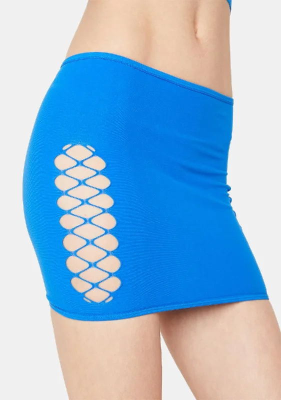 Women's Vintage-Inspired Clothing Hot Styles Blue Maddox Mini Skirt