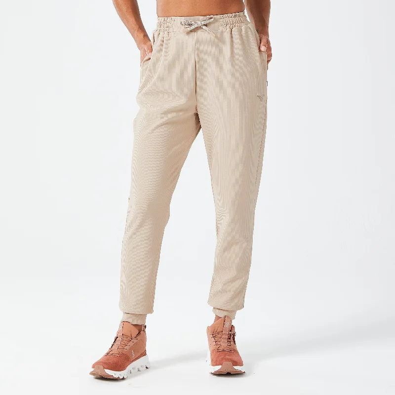 Women's Evening Clothing Flash Sale Luxe Ribbed Joggers - Cobblestone