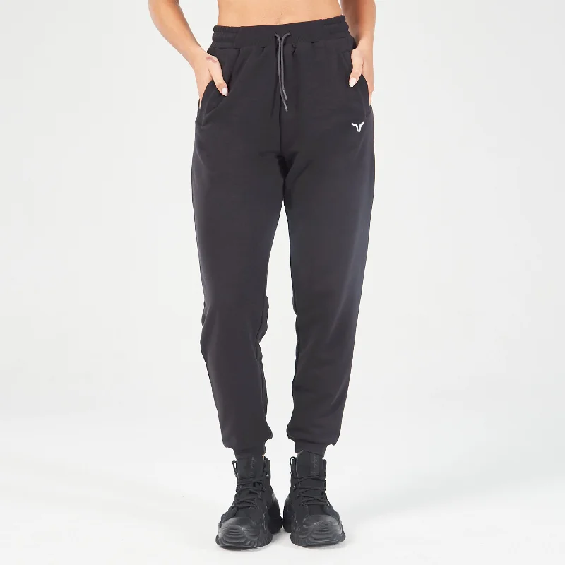 Charming Women's Outfit For Special Occasions Must Haves Essential Relaxed Joggers - Black Charming Women's Outfit For Special Occasions Must Haves Essential Relaxed Joggers - Black