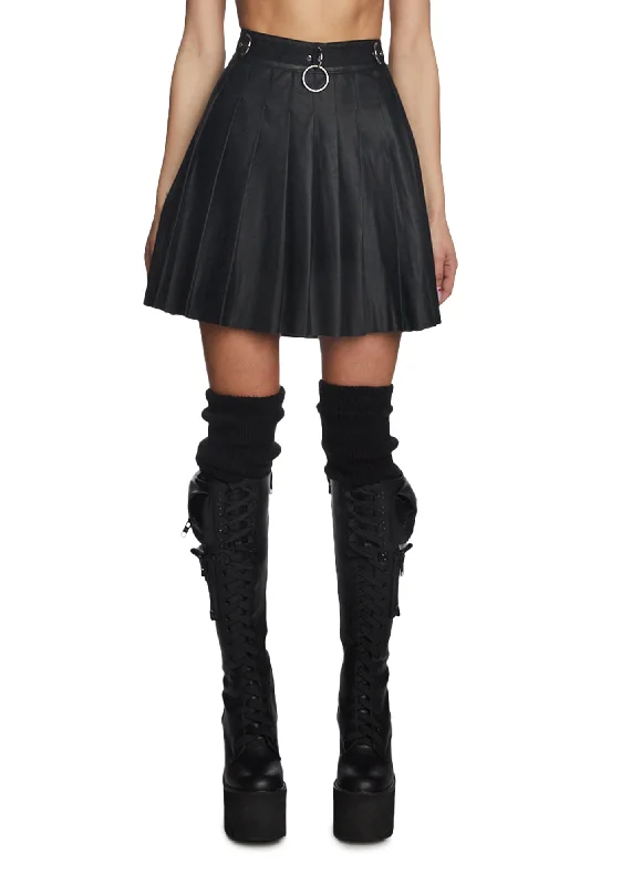 Women's Holiday Apparel New Arrivals Spade Pleated Mini Skirt