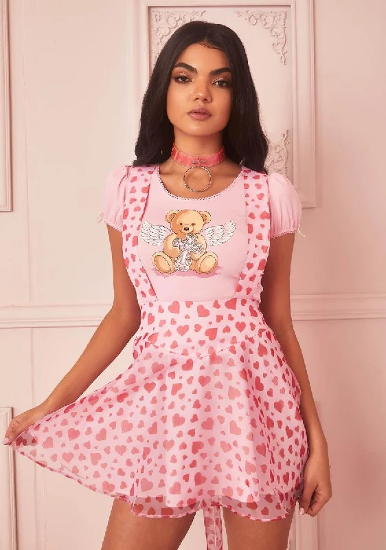 Women's Transitional Attire New Season Fashion Preview Sale Love Surrounds Me Pinafore Skirt Women's Transitional Attire New Season Fashion Preview Sale Love Surrounds Me Pinafore Skirt