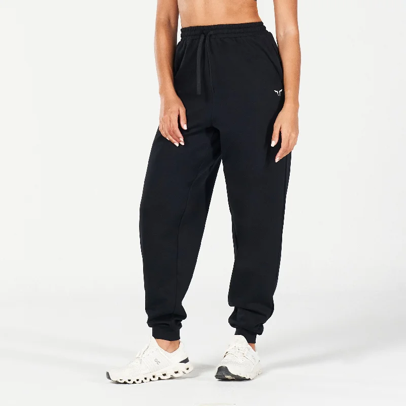 Women's Clothing For Outdoor Events Unleash Your Trendy Side Core Oversized Sweatpants - Black