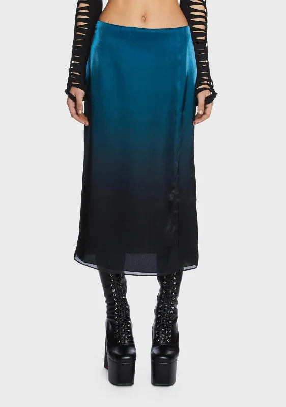 Women's Work Outfit Latest Trends Twice Dreamt Ombre Midi Skirt