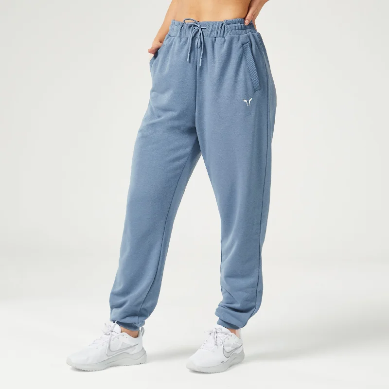 Women's Vintage-Inspired Outfit Trend Forward Threads Essential Relaxed Joggers - Coronet Blue
