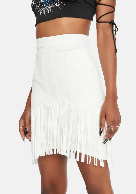 Women's High-Fashion Clothes Crazy Discounts, Hurry Up Take Ur Time Fringe Skirt