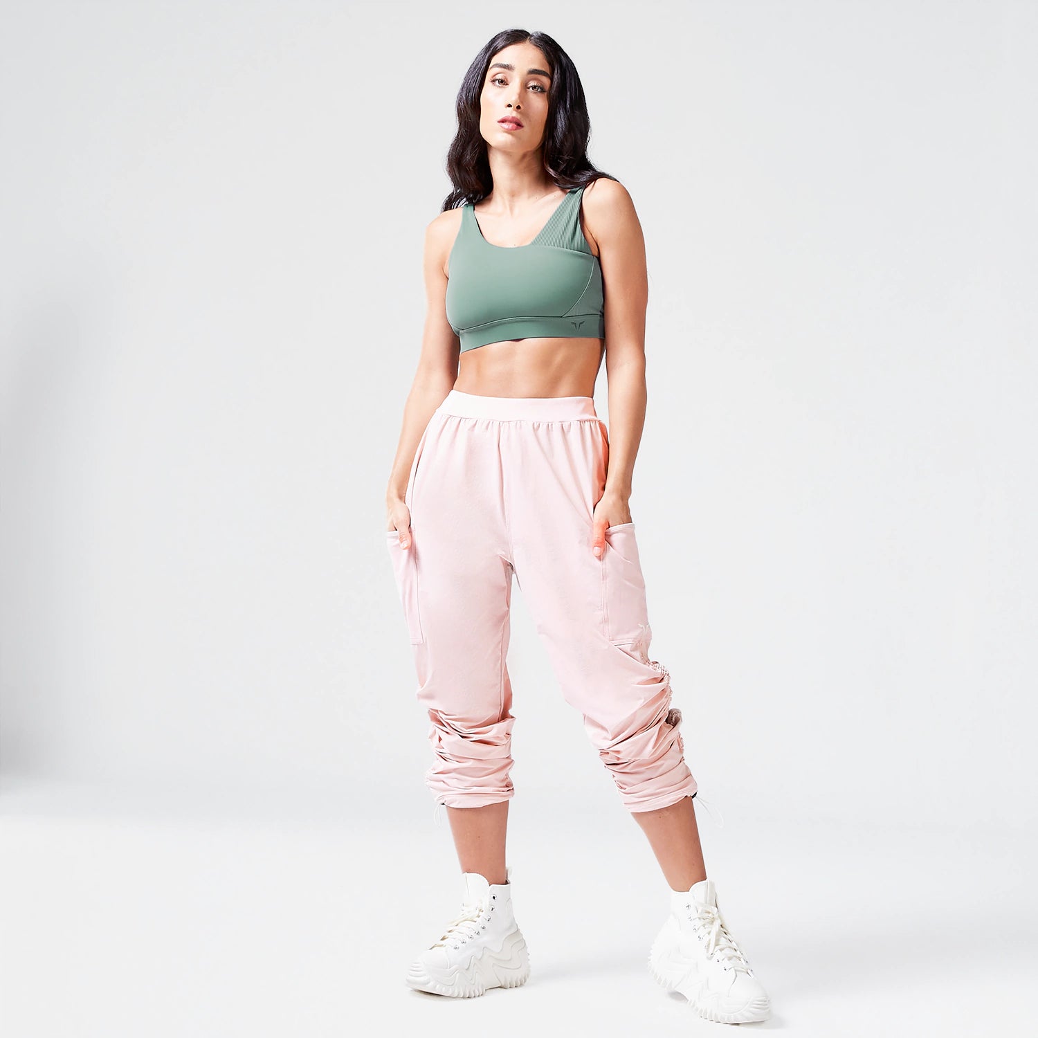 Women's Tailored Outfit Timeless Elegance Redefined Code Hybrid Cargo Pants - Peach Whip