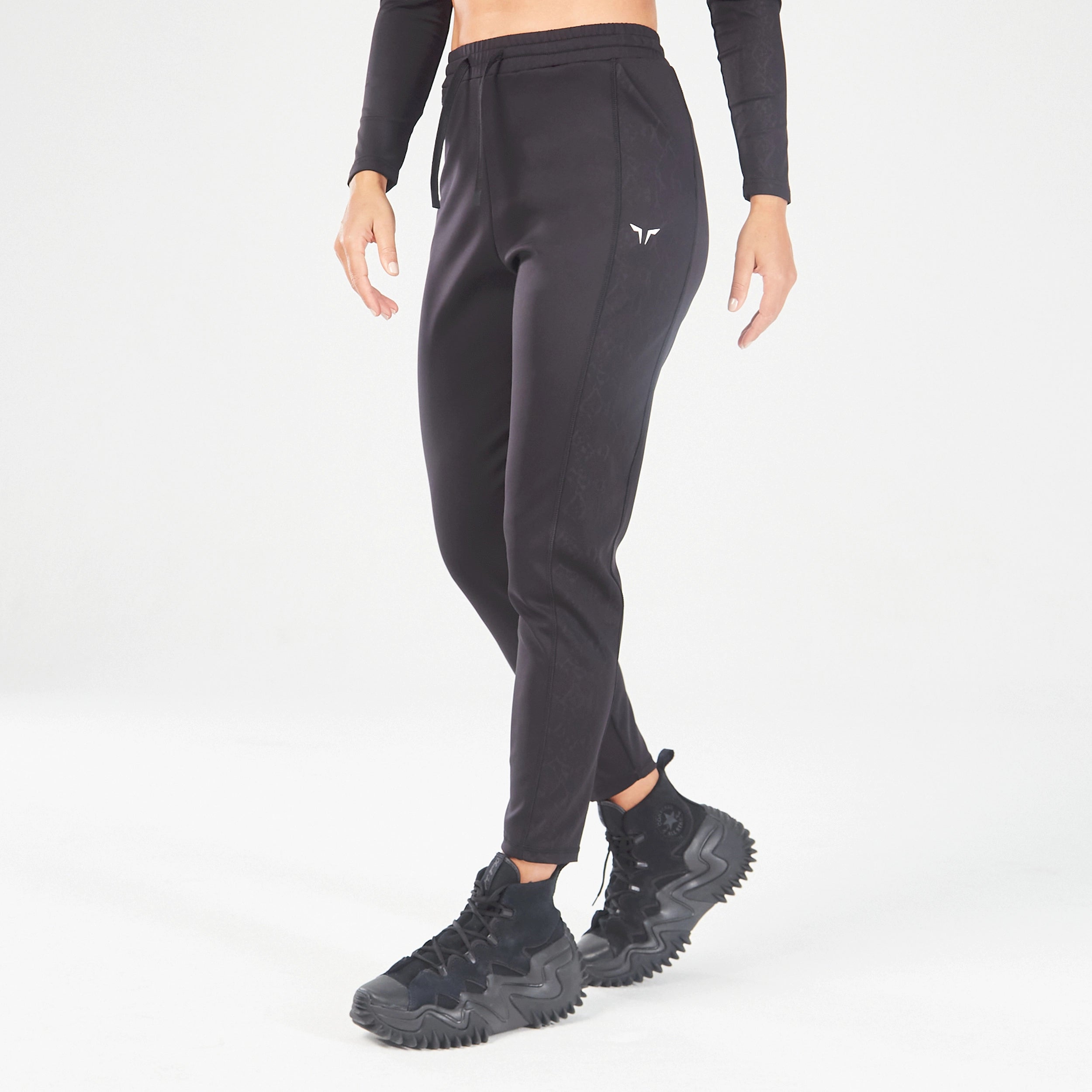 Women's Date Night Outfit Chic & Cozy Collection Core Track Pants - Black