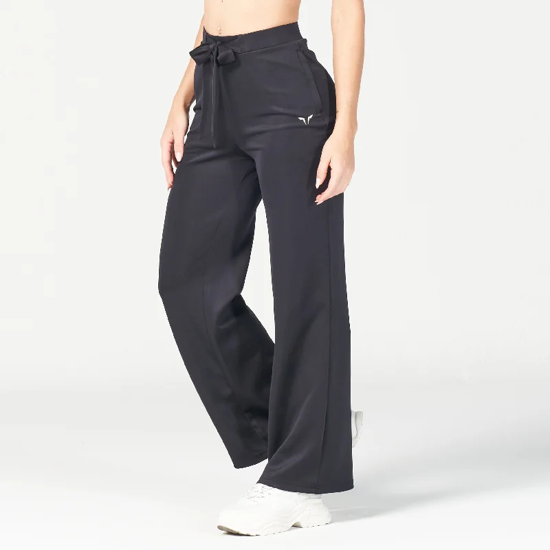 Women's Resort Garments Luxury Casual Deals Do Knot Wide Leg Pants - Black