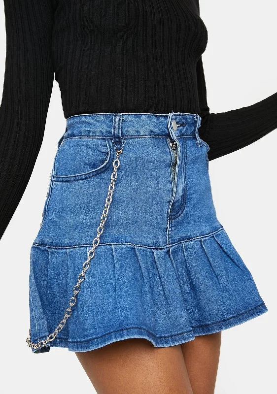 Modern Women's Apparel Limited Time Deal Call Back Later Denim Mini Skirt