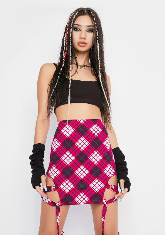 Women's Clothes For Work Valentine's Special Fuchsia Drop The Attitude Plaid Mini Skirt Women's Clothes For Work Valentine's Special Fuchsia Drop The Attitude Plaid Mini Skirt