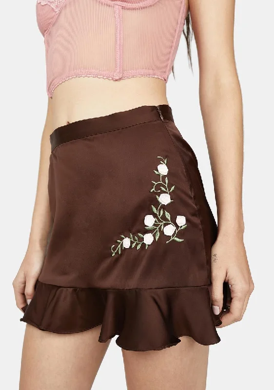 Women's Timeless Attire Affordable Trendy Fashion Blissful Ingenue Satin Mini Skirt