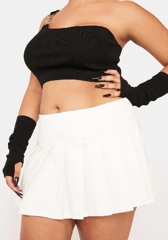 Women's Elegant Evening Attire Limited Time Offer Plus Angel Stop N' Stare Pleated Mini Skirt