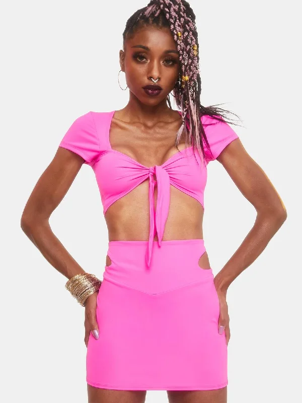 Women's Athletic Clothes Huge Price Cut Fallin' Up Cut-Out Mini Skirt