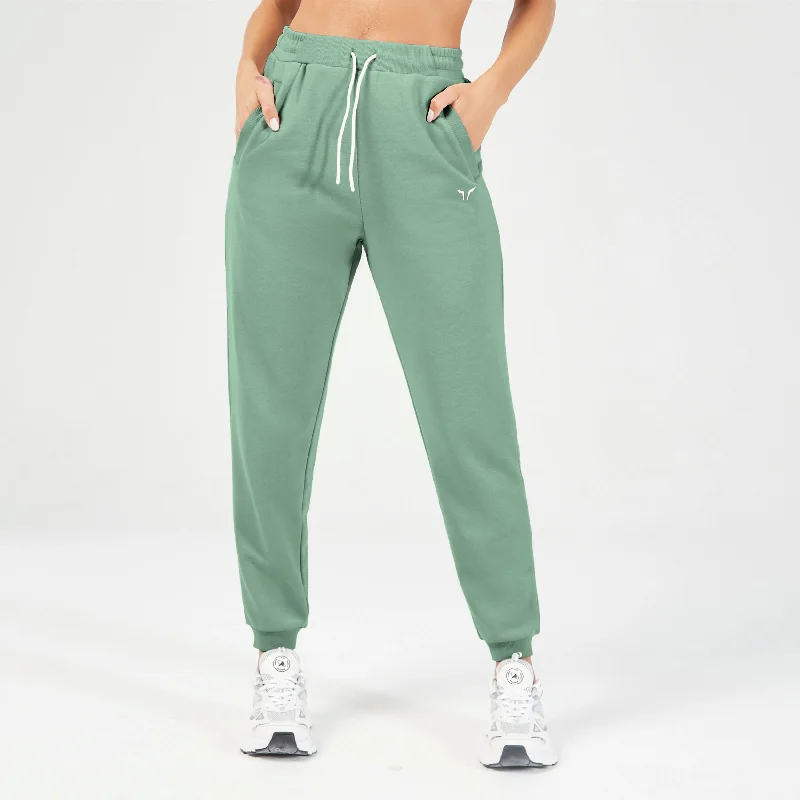 Women's Office Attire Style Breakthroughs Essential Relaxed Joggers - Dark Forest