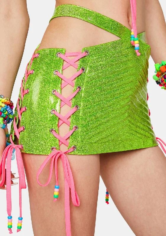 Women's Athletic Apparel Exclusive Designer Style Deals Toxic Rude Awakening Glitter Mini Skirt