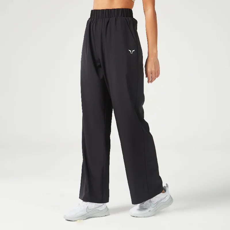 Women's Transitional Attire Elegant Style Essential Stretch Training Joggers - Black