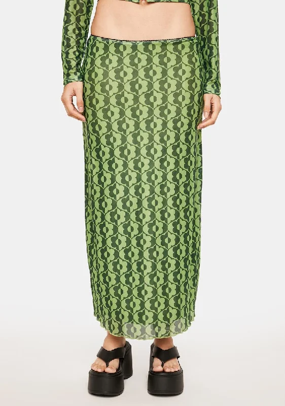 Women's Fashion-Forward Apparel Crazy Price Slashing Wavy Daisy Lassie Mesh Skirt