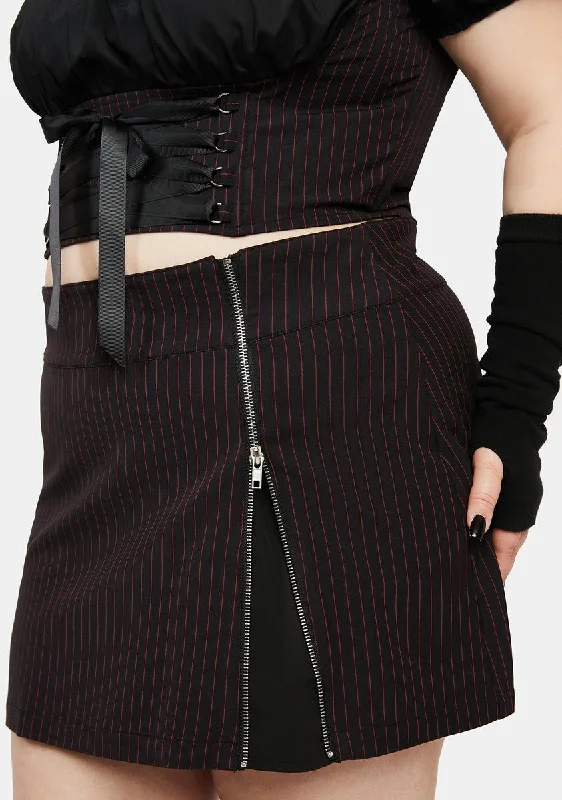 Women's Vintage-Inspired Outfit Smart Casual Deals Plus Purge The Poison Mini Skirt