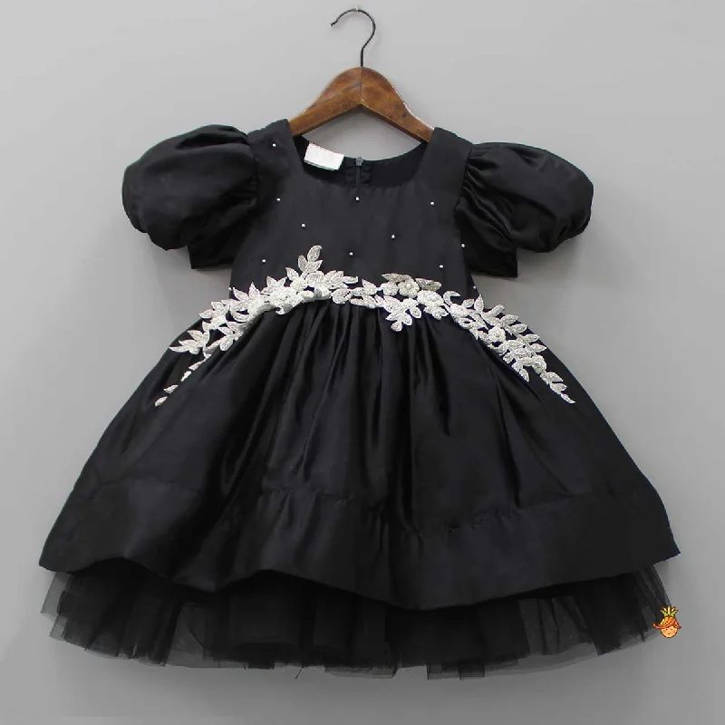 Women's Evening Wear Outfit Flash Sale Now Elegant Black Sequined Bow Adorned Dress