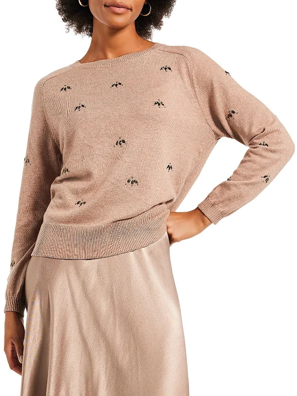 Women's Formal Event Attire Fashion Forward, Function First Womens Knit Jeweled Pullover Sweater