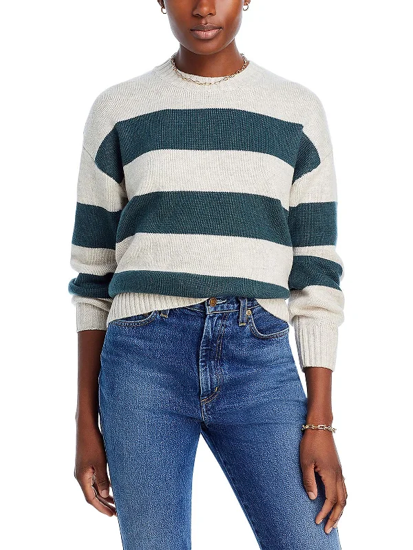 Affordable Luxury Women's Garments Fashionista Favorites Womens Crewneck Striped Pullover Sweater