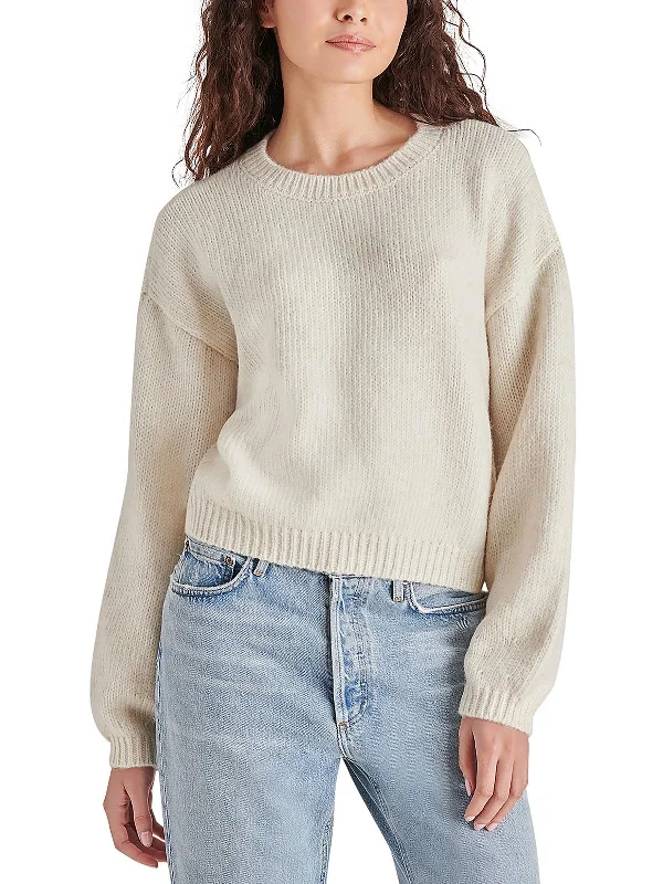 Women's Comfortable Lounge Outfit Chic Trend Collection Womens Cable Knit Casual Crewneck Sweater