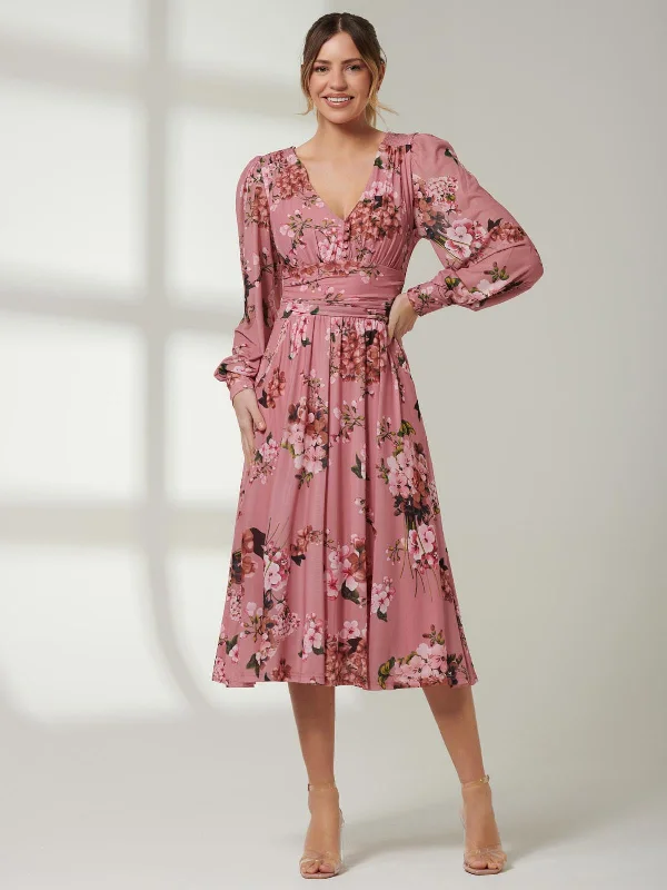 Women's Clothing For Everyday Wear Statement Fashion Offers Phoebe Long Sleeve Mesh Dress, Pink Women's Clothing For Everyday Wear Statement Fashion Offers Phoebe Long Sleeve Mesh Dress, Pink