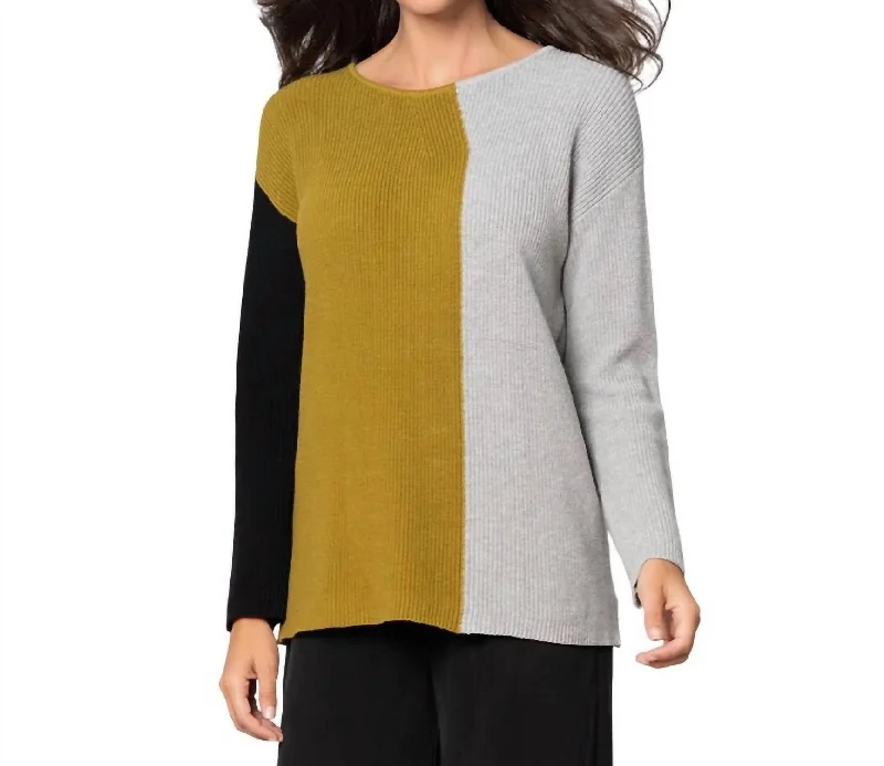 Women's Vintage Clothes Budget-Friendly Fashion Modern Mix Sweater In Black/ceylon/light Gray