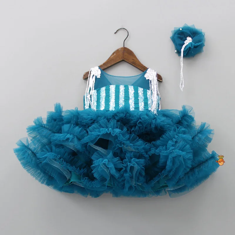 Women's Casual Clothing For Lounging Must Haves Glamorous Layered Frilled Dress With Hair Clip Women's Casual Clothing For Lounging Must Haves Glamorous Layered Frilled Dress With Hair Clip