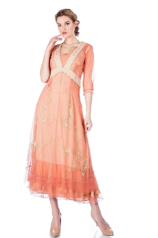 Women's Night-Out Outfit Sporty Fashion Offers Vintage Titanic Style Dress in Rose Gold by Nataya Women's Night-Out Outfit Sporty Fashion Offers Vintage Titanic Style Dress in Rose Gold by Nataya