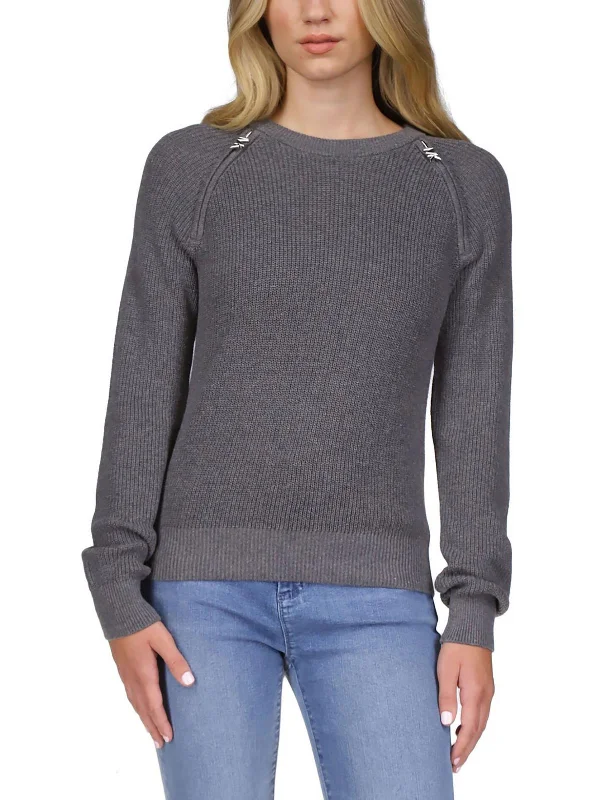 Classic Clothes For Women Everyday Elegance Sale Petites Womens Crewneck Cropped Pullover Sweater