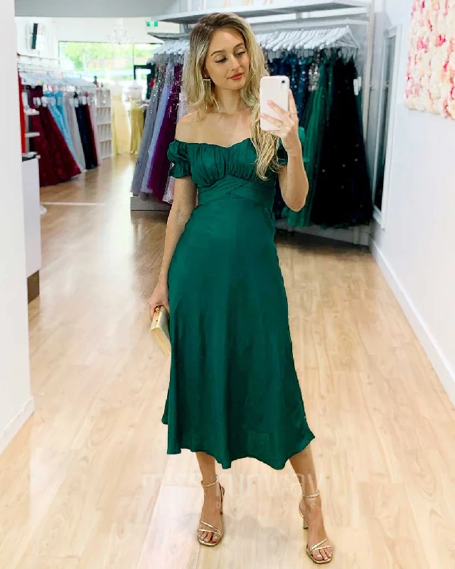 Women's Transitional Clothes Fresh Fashion Discounts Masie Midi Dress - Forest Green