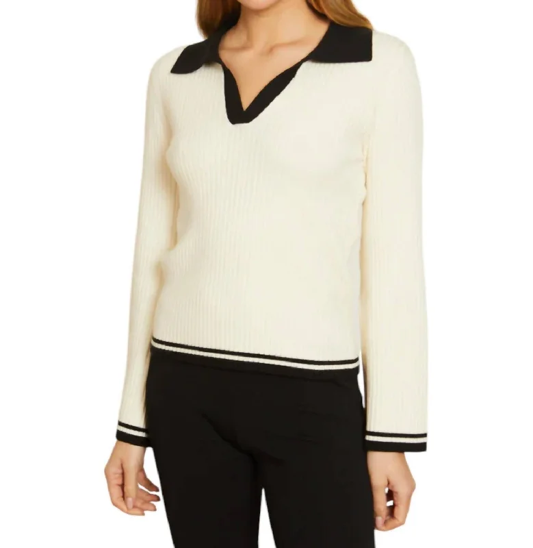 Women's Apparel Big Discounts Quincy Sweater In Ivory/black
