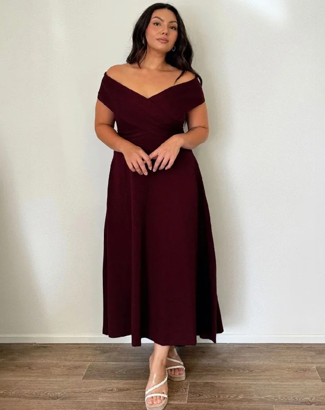Women's Functional Outfit For Outdoor Activities Fast Fashion Favorites Belina Midi Dress - Mahogany Women's Functional Outfit For Outdoor Activities Fast Fashion Favorites Belina Midi Dress - Mahogany