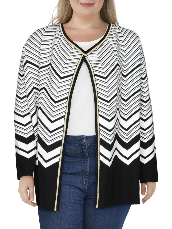 Women's Evening Clothing Exclusive Designer Style Deals Plus Womens Chevron Open Front Cardigan Sweater