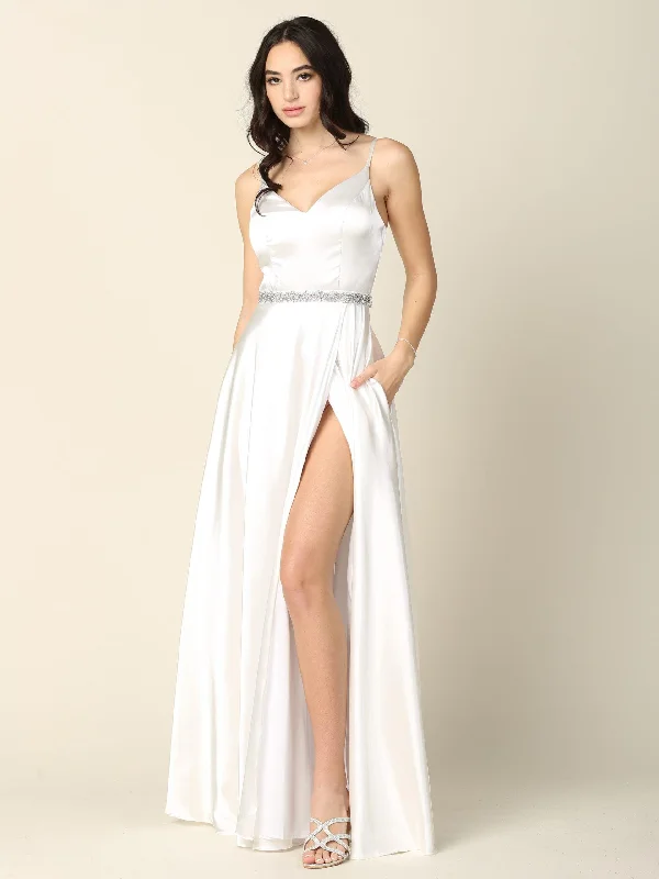 Women's Office Outfit Exclusive Designer Style Deals Simple Long Spaghetti Strap Wedding Dress Women's Office Outfit Exclusive Designer Style Deals Simple Long Spaghetti Strap Wedding Dress