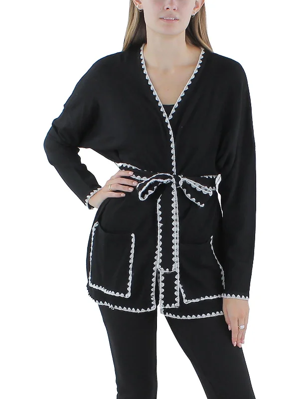 Women's Holiday Apparel Enjoy Discount Womens Knit Belted Duster Sweater