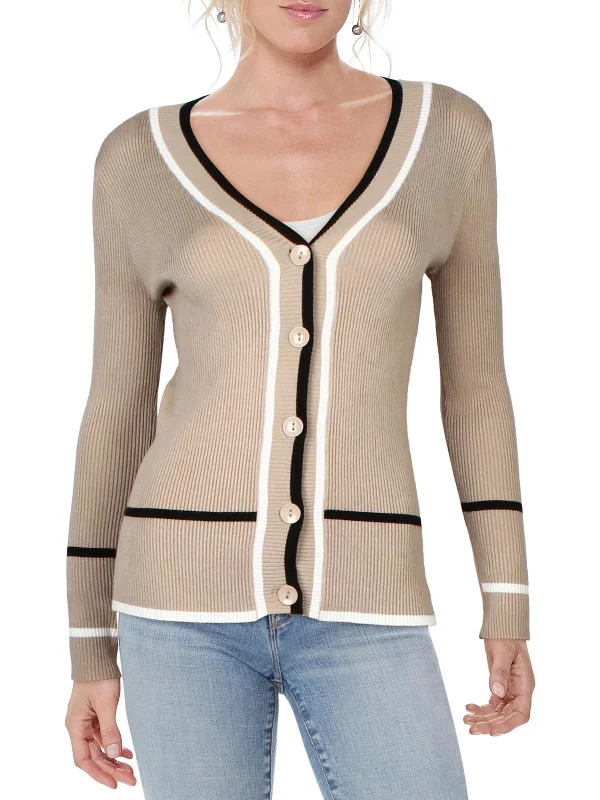 Women's Trendy Attire Discover Now Womens Knit Ribbed Cardigan Sweater