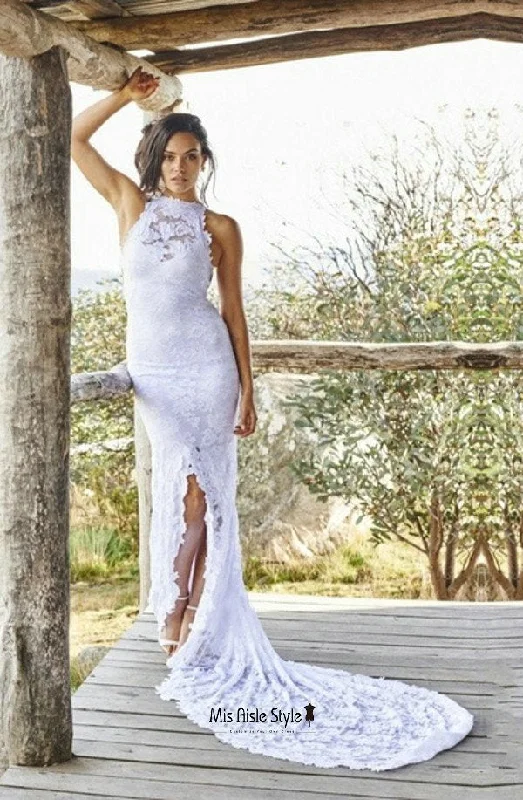 Women's Transitional Clothes Fashion Frontiers Sexy Slit Bohemian Lace Wedding Dress Women's Transitional Clothes Fashion Frontiers Sexy Slit Bohemian Lace Wedding Dress