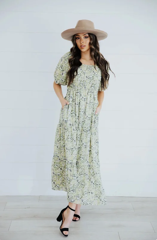 Stylish Clothes For Women Big Savings Indie modest midi dress in lime lottie
