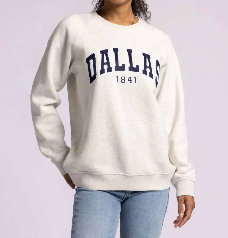 Women's Plus-Size Casual Outfit Shop Sales Dallas Sweatshirt In White