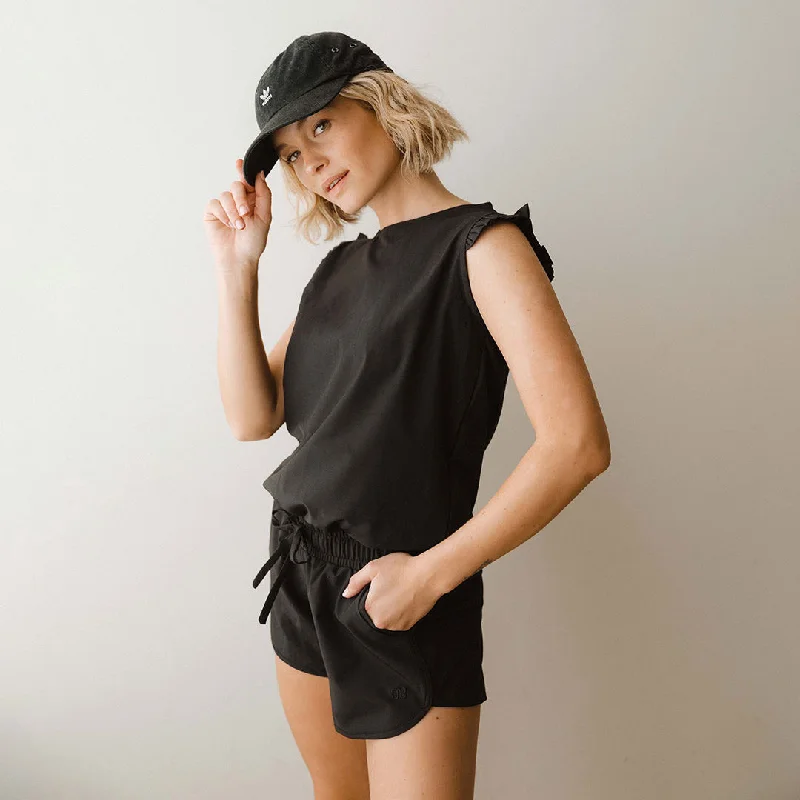 Women's Chic Outerwear Garments Spring Offer Black Romper