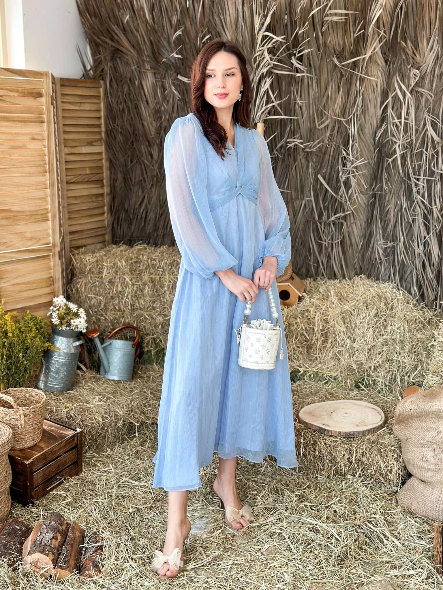 Women's Elegant Formal Outfit Vintage Style Deals Glitter Sky Long Dress
