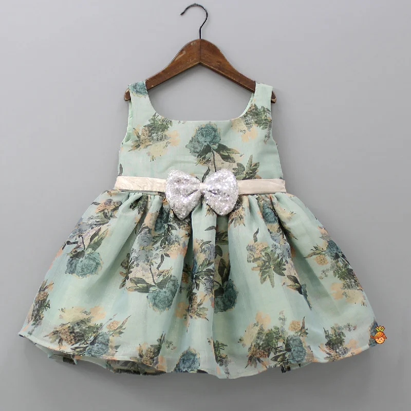 Women's Clothing For Special Occasions Mega Sales Floral Printed Dress With Sequins Embroidered Bow Women's Clothing For Special Occasions Mega Sales Floral Printed Dress With Sequins Embroidered Bow
