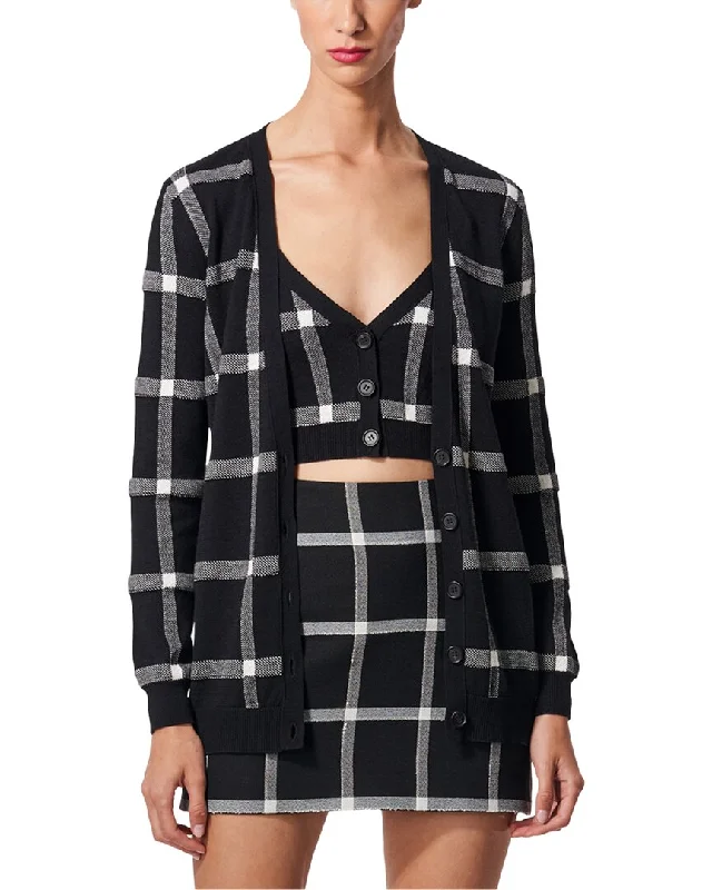 Comfortable Lounge Clothing Seasonal Trends Carolina Herrera V Neck Silk & Wool-Blend Cardigan Comfortable Lounge Clothing Seasonal Trends Carolina Herrera V Neck Silk & Wool-Blend Cardigan