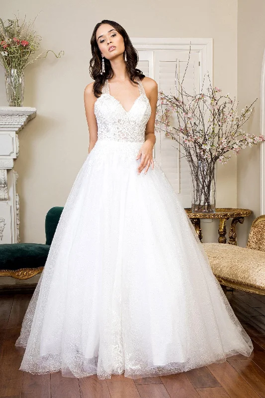 Women's Night-Out Clothes Casual Chic Long Halter Embroidered Glitter Mesh Wedding Gown Women's Night-Out Clothes Casual Chic Long Halter Embroidered Glitter Mesh Wedding Gown