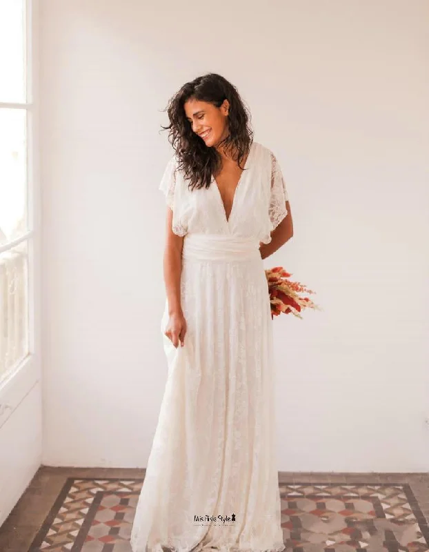 Women's Comfy Loungewear Outfit Casual Yet Chic Sales Informal Outdoor Boho Lace Wedding Dress