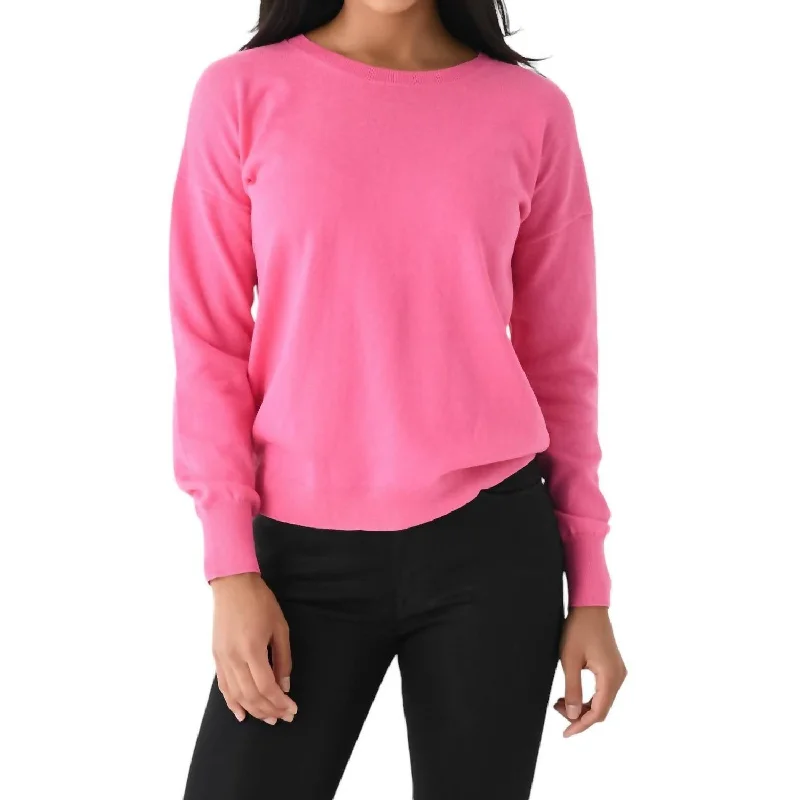 Comfortable Women's Attire Hot Picks Heart Sleeve Sweater In Carnation/powder